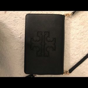 Tory Burch black leather Harper crossbody
